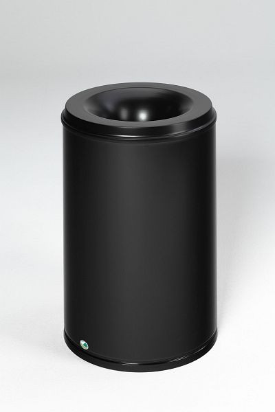 Corbeille à papier VAR, ignifuge, 110 L, tête d'extinction noir, noir, 3182