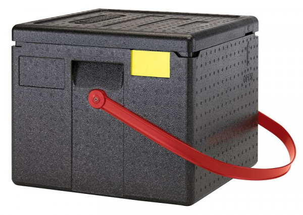 Boîte de transport de pizza Cambro Cam GoBox à chargement par le haut EPPZ35265 avec sangle rouge, 6 pizzas avec boîte à pizza 33 x 33 x 4 cm, EPPZ35265RST110