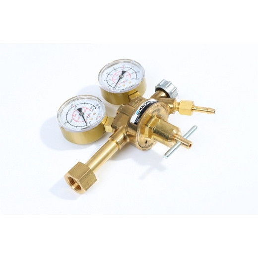 Régulateur de pression ELMAG 'Helium' - K10 - 200 BAR, 1 étage, contre-pression réglable 0-10 bar, avec 2 commandes manuelles. Ø 63 mm, 54115