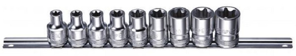 Boxo Jeu de douilles 1/2" TX-E 9 pièces, B-1209R