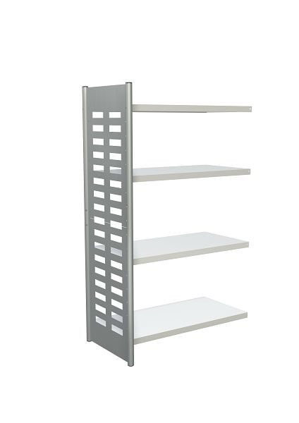 Étagère design Kerkmann M2, L 1000 x P 500 x H 1800 mm, aluminium argent/gris clair, 51580311