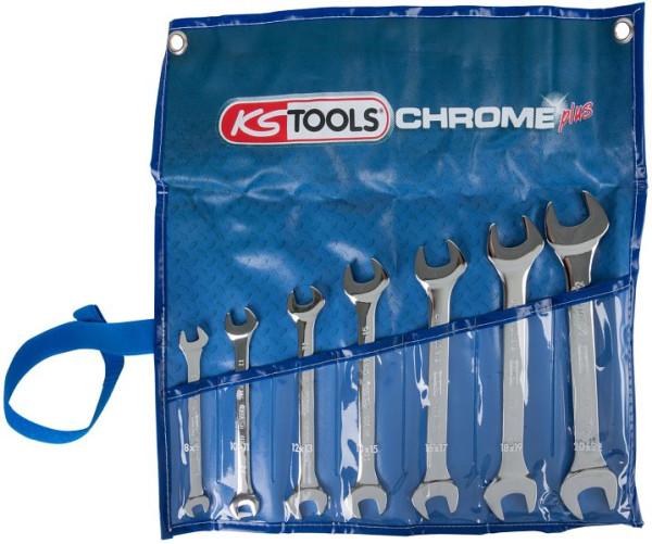 KS Tools CHROMEplus jeu de clés à fourche double, 7 pièces, 518.0747