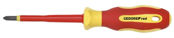 Tournevis VDE rouge GEDORE PH2, longueur 100mm, 3301405