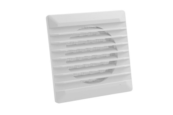 Grille de ventilation Marley 140x140mm avec moustiquaire blanche, 059655