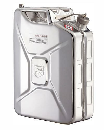 Bidon en acier inoxydable DENIOS avec bouchon à vis, volume de 20 litres, 117-353
