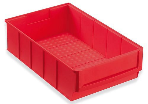 Boîtes à étagères DENIOS classic-line A1-B, PP, 185 x 300 x 81 mm, rouge, UE : 8 pièces, 265-154