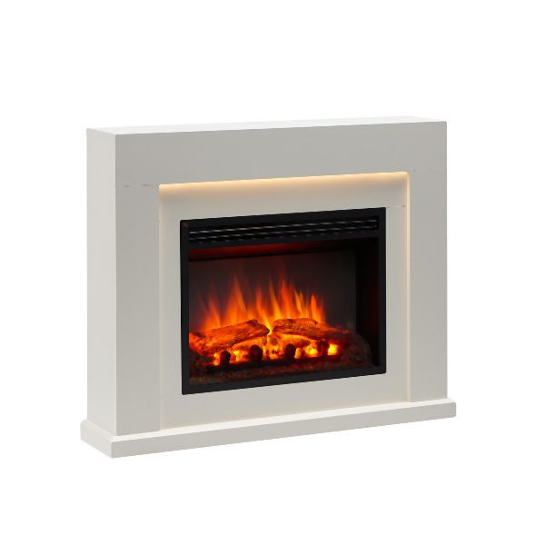 Cheminée électrique BALDERIA Apollon, 2000 W, blanche, EF378A-MT378B-W