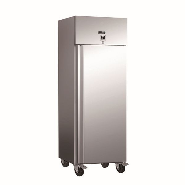 Réfrigérateur Gastro-Inox 600 litres en acier inoxydable, refroidissement par convection, capacité nette 537 litres, 201.012