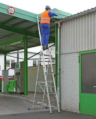 Échelle multifonctionnelle en aluminium DENIOS, avec 3 x 9 échelons, 137-569