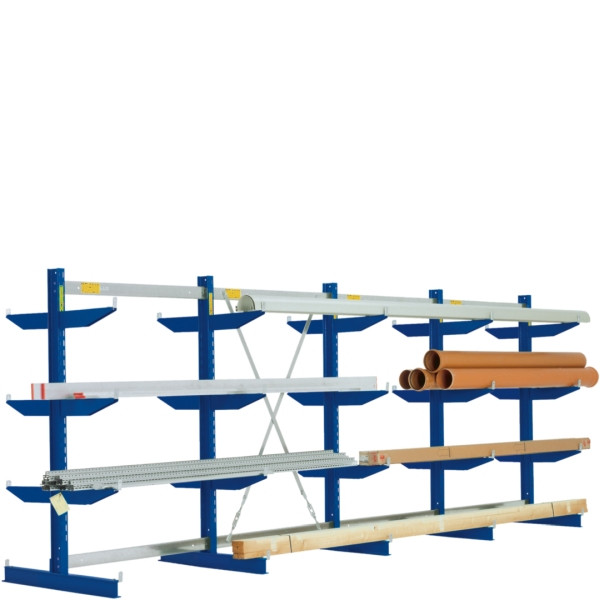 Kit rayonnage cantilever BITO /1980x5060x1100 NT500 IPE100 type L 5 montants 2 faces RAL5010, C0670-0001