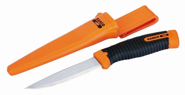 Couteau professionnel Bahco en présentoir (15 pièces), lame multi-usages inox, manche 2 composants, lame 100 mm, UE : 15 pièces, 2446-OV