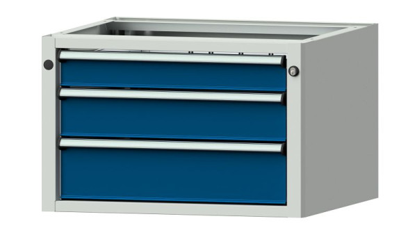 Armoire de base pour établis ANKE, modèle 1208 V, 660 x 615 x 420 mm, RAL 7035/5010, 402.508