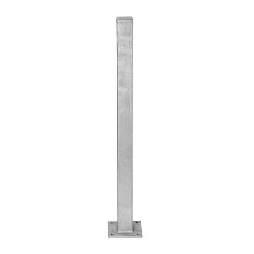 Poteau de barrière Schake en acier, galvanisé à chaud, à cheviller, hauteur 1000 mm, 70 x 70 mm, 310823