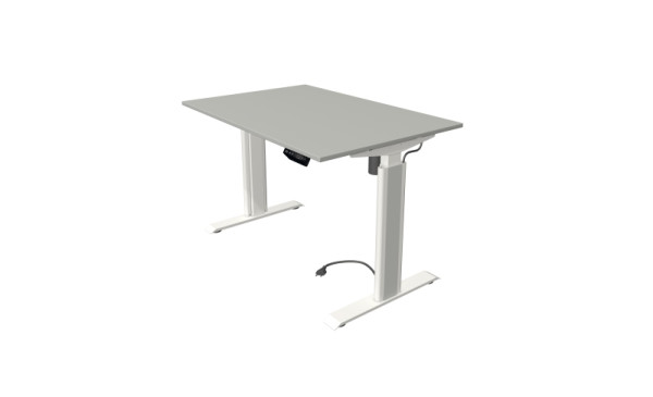 Kerkmann table debout/assise Move 1 advance 120 x 80 cm structure blanc, plateau gris clair, 10280411