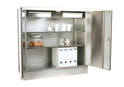 Armoire à outils en acier inoxydable DENIOS Inox, L 1000, P 500, H 1000 mm, 251-577