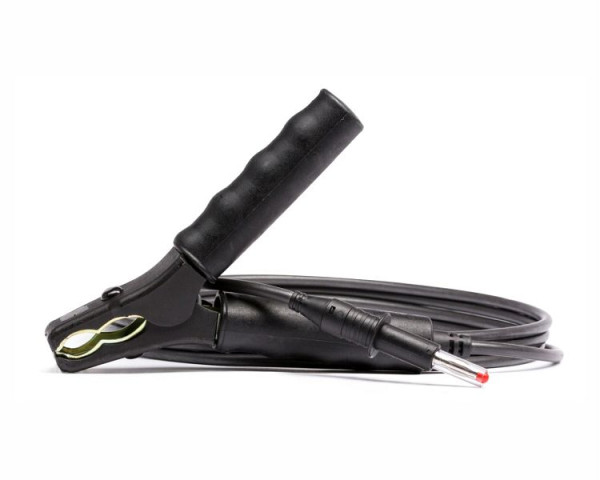Câble de terre ELMAG noir Ø4mm x 2 mètres, avec fiche banane CleanMaster RW/UNO, 58507