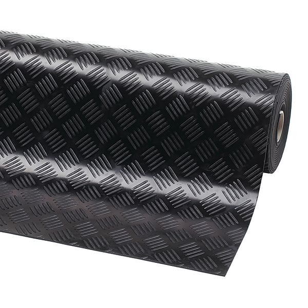 Notrax Check 'n' Roll Tapis de sol et revêtement de sol 3 mm 746, noir, 140 cm, vendu au mètre, 746C0140BL
