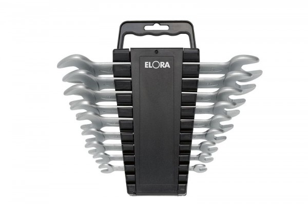 Jeu de clés à fourche double ELORA DIN 3110, 8 pièces 6-23 mm, 100 KH-9, 0100500902000