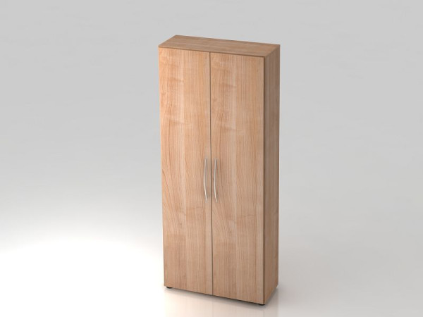 Armoire Hammerbacher 5OH 34, poignée courbée profondeur 6 cm noyer/noyer, 80x34,6x188 cm (LxPxH), V4100/N/N/BM