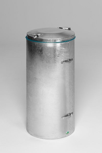 Poubelle compacte VAR 120 L avec porte simple battant, galvanisée à chaud, 1529
