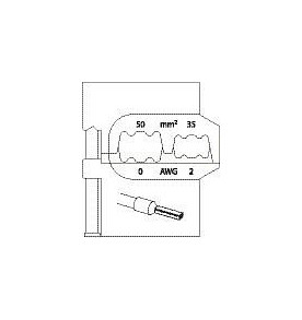 Insert de module GEDORE pour embouts de fil, 35-50 mm², 1830627