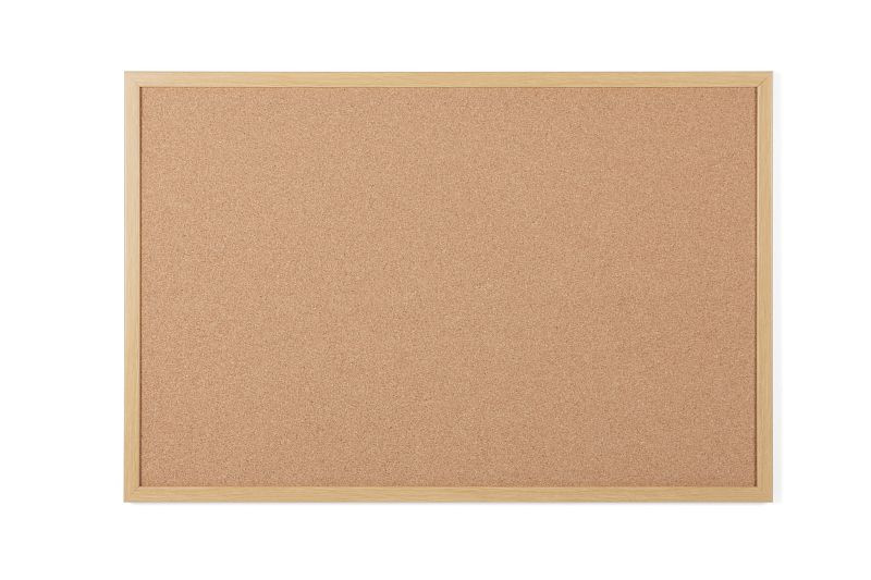Tableau Exécutif en liège écologique Bi-Office Earth avec cadre en MDF aspect bois de chêne 180x120cm, SF352001239