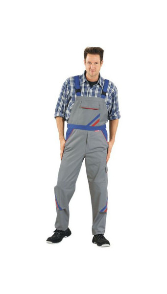 Salopette Planam Highline, zinc/bleuet/rouge, taille 70, 2333070