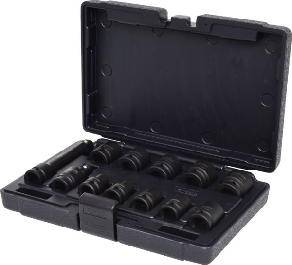 KS Tools Jeu de douilles à chocs à six pans creux 1/2", courtes, 12 pièces, 515.0112