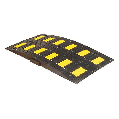 Seuil routier DENIOS, élément standard, noir, jaune réfléchissant, L 900 mm, H 50 mm, 311226
