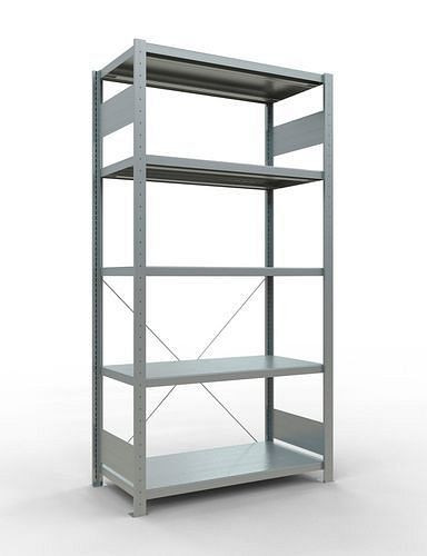 Étagère Schulte, champ de base, 5 niveaux de rangement, traverse, charge du compartiment 250 kg, 1060 x 536 x 2000 mm, 278745