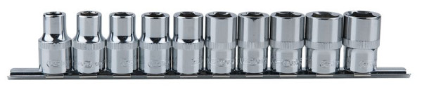 KS Tools Jeu de douilles hexagonales 1/2" CHROMEplus, 10 pièces, 918.0650