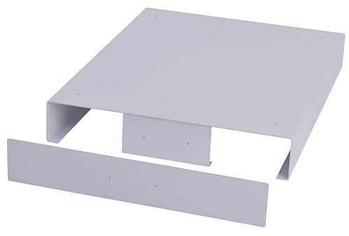 Base de transpalette Bedrunka+Hirth avec plaque de recouvrement à l'avant et à l'arrière, R 18-24, dimensions en mm (LxPxH) : 555 x 736 x 112, 01.050.012