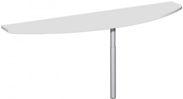 Table à rallonge geramöbel avec pied d'appui, matériel de liaison inclus, réglable en hauteur, 1800x500x680-820, gris clair/argent, N-657242-LS