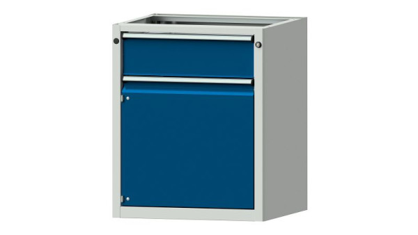 Armoire de base pour établis ANKE, modèle 2402 V, 660 x 615 x 800 mm, RAL 7035/5010, 402.529