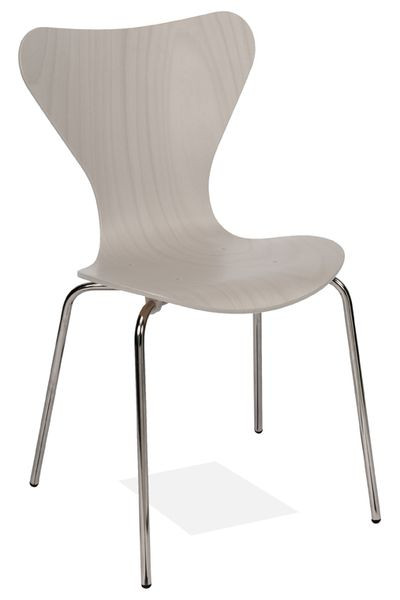 Kaiser-Sitzmöbel Chaise empilable élégante KS16-N4gb, couleur: gris agate 7038, UE: 6 pièces, KS16-N4gb (gris agate)