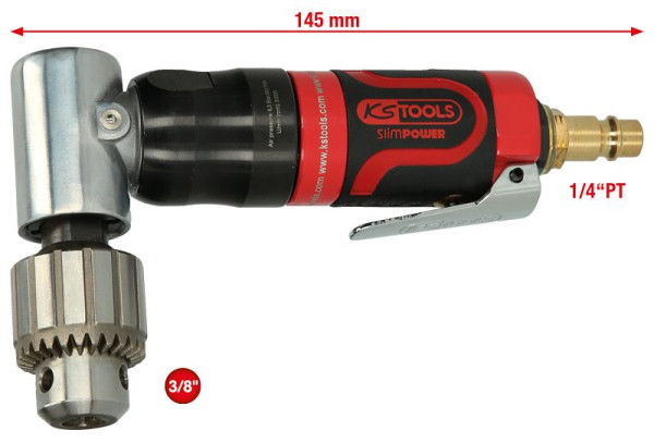 KS Tools Mini perceuse d'angle à air comprimé SlimPOWER 3/8", 515.5525