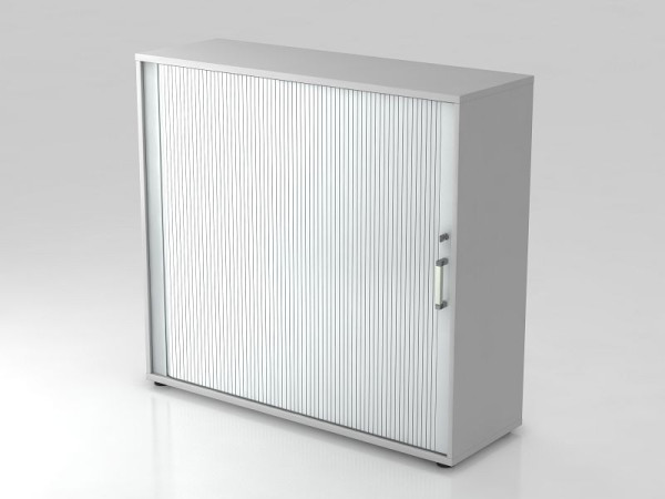 Armoire à volets roulants Hammerbacher horizontale, 3OH 120cm poignée chromée gris/argent, 120x40x110 cm (LxPxH), V1733S/5/S/CE