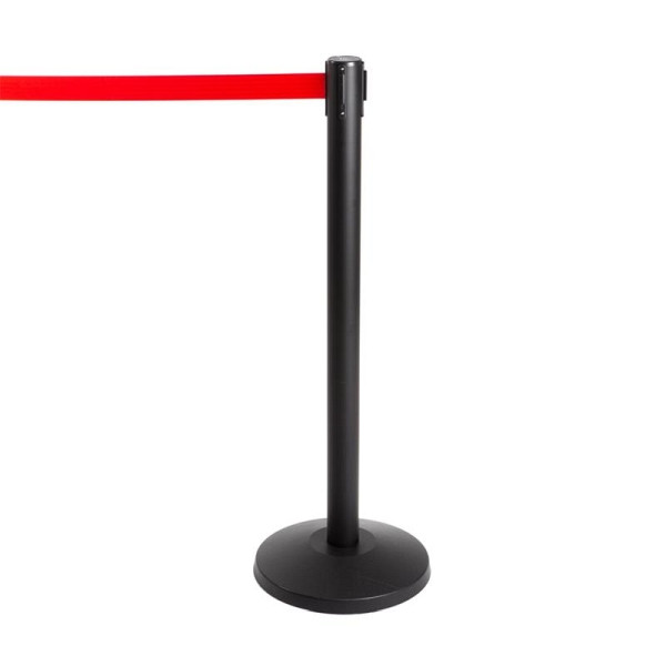 Support de démarcation ALLPAX Stoppo XL noir, 3,4 m, cordon rouge, 10010351