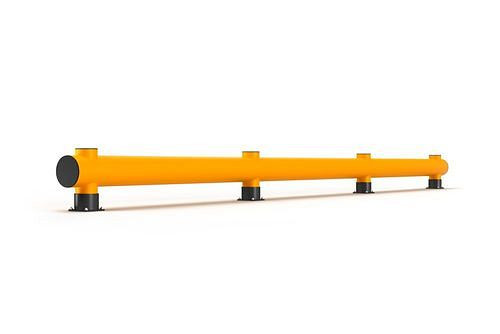 Poutre de protection contre les chocs Ampere en plastique, planche simple, L 6000 mm, jaune, 304885