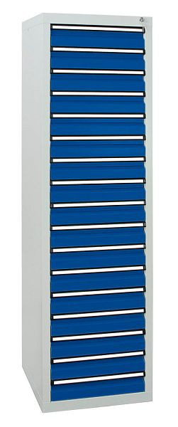 armoire à tiroirs émoussés série STS 410, RAL 7035/5010, 17 tiroirs (17x100 mm), 7105174