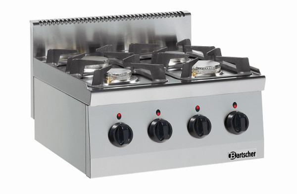 Cuisinière à gaz Bartscher 600, B600, 4 flammes, appareil de table, 1317463