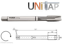 Taraud BAER UNiTap HSSE forme B - M 14 x 2,0 - DIN 376, 110403012