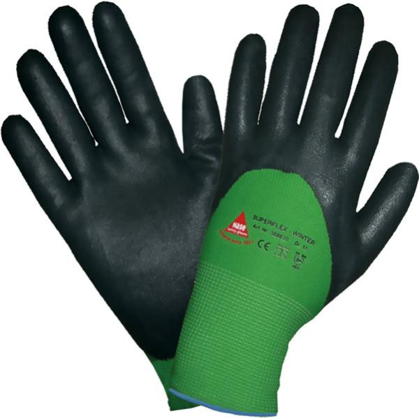 Hase Safety SUPERFLEX WINTER, gants de sécurité à 5 prises, nitrile, taille : 8, UE : 10 paires, 508620-8