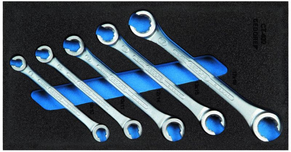 GEDORE insert en mousse vide, jeu de clés polygonales doubles, CT ouvert, 2324210