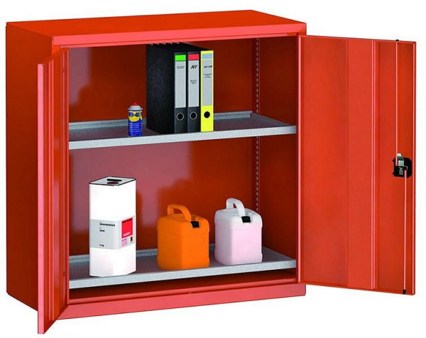 Armoire environnementale KLW, 1000 x 1000 x 490 mm, portes battantes et 2 fonds de plateaux soudés étanches, hauteur 30 mm, en version galvanisée, 7FN-NH1000TD-U204XRB
