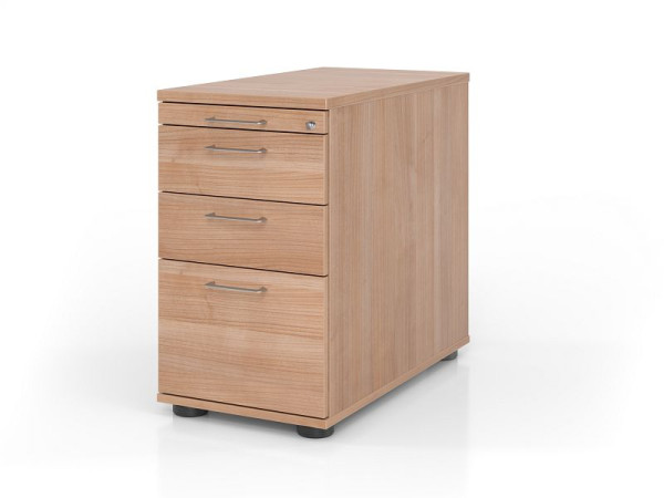 Conteneur sur pied Hammerbacher SC40 BS, profondeur 80, corps : noyer / façade : noyer, 42,8 x 72 - 76 x 80 cm, 1/3/3/6 HE, VSC40/N/N/BS