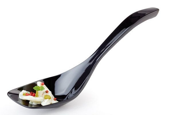 Cuillère de service APS -PROFI-, 7 x 6,5 cm, longueur : 26,5 cm, mélamine, noir, 84021