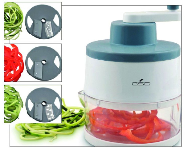 Coupe-légumes GSD "Chef Cutter" avec 3 inserts, blanc, UE : 4 pièces, 30 423
