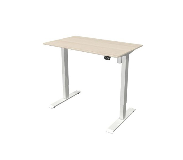 Table d'appoint Kerkmann L 1000 x P 600 mm, réglable en hauteur électriquement de 740 à 1230 mm, érable, 10388750