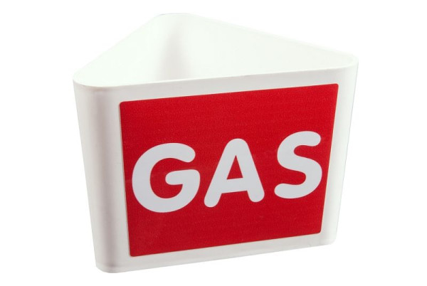 Porte-code Eichner avec texte "GAS", rouge, 9218-02019